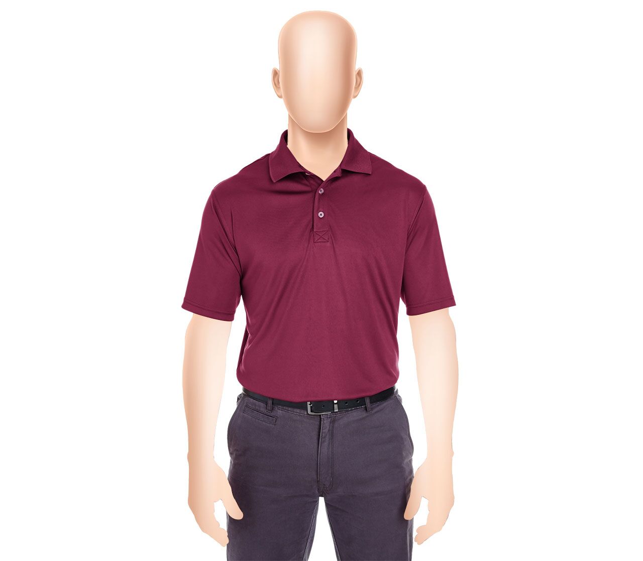 Maroon Short Sleeve Polo Shirts - Image 1
